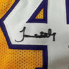Framed Autographed/Signed James Worthy 35x39 Los Angeles LA Yellow Basketball Jersey JSA COA