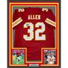 Framed Autographed/Signed Marcus Allen 35x39 Kansas City Red Football Jersey Beckett BAS COA