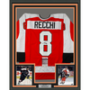Framed Autographed/Signed Mark Recchi 35x39 Philadelphia Orange Hockey Jersey JSA COA