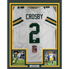 Framed Autographed/Signed Mason Crosby 35x39 Green Bay White Football Jersey JSA COA