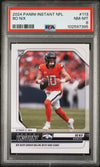 Graded 2024 Panini Instant NFL Bo Nix #113 Rookie RC Football Card PSA 8 Near Mint