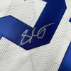 Framed Autographed/Signed Stephon Gilmore 35x39 Dallas White Football Jersey JSA COA