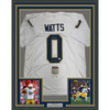 Framed Autographed/Signed Xavier Watts All-American 35x39 Notre Dame White College Football Jersey JSA COA