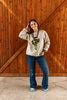 Christmas Cactus Sequins Patch Sweatshirt by Wild Junkie