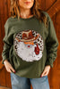 Western Santa Sequin Patch Sweatshirt by Wild Junkie