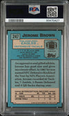 Graded 1988 Topps Jerome Brown #247 Rookie RC Football Card PSA 5 EX