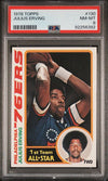 Graded 1978 Topps Julius Erving #130 Basketball Card PSA 8 NM-MT
