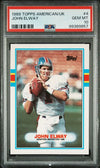 Graded 1989 Topps American/UK John Elway #4 Football Card PSA 10 Gem Mint