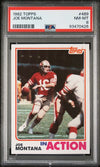 Graded 1982 Topps Joe Montana #489 2nd Year Football Card PSA 8 NM-MT
