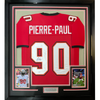 Framed Autographed/Signed Jason Pierre-Paul 35x39 Tampa Bay Red Football Jersey JSA COA