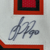 Framed Autographed/Signed Jason Pierre-Paul 35x39 Tampa Bay Red Football Jersey JSA COA