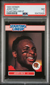 Graded 1989 Kenner Starting Lineup #NNO Jerry Rice Football Card PSA 7 NM