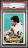 Graded 1980 Topps John Riggins #390 Football Card PSA 4 VG-EX