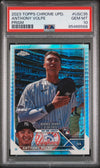 Graded 2023 Topps Chrome Update Anthony Volpe #USC35 Prism Rookie RC Baseball Card PSA 10 Gem Mint