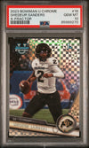 Graded 2023 Topps Bowman U Chrome Shedeur Sanders #16 Xfractor Rookie RC Football Card PSA 10 Gem Mint