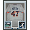 Framed Autographed/Signed Jack Morris 35x39 Detroit Grey Baseball Jersey JSA COA by Hall of Fame Sports Memorabilia