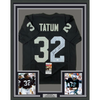 Framed Autographed/Signed Jack Tatum 35x39 Oakland Black Football Jersey JSA COA #1