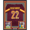 Framed Autographed/Signed Bill Jacory Croskey-Merritt 35x39 Washington Burgundy Football Jersey Beckett BAS COA by Hall of Fame Sports Memorabilia