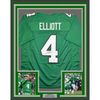 Framed Autographed/Signed Jake Elliott 35x39 Philadelphia Kelly Green Football Jersey Beckett BAS COA