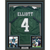 Framed Autographed/Signed Jake Elliott 35x39 Philadelphia Green Football Jersey PSA/DNA COA