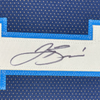 Framed Autographed/Signed Jalen Brunson 35x39 Villanova Blue College Basketball Jersey Beckett BAS COA