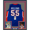 Framed Autographed/Signed Jason Williams 35x39 Florida Blue College Basketball Jersey JSA COA