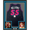 Framed Autographed/Signed Jason Williams 35x39 Miami Black Vice City Basketball Jersey Pristine PA COA