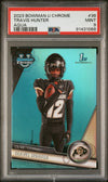 Graded 2023 Topps Bowman U Chrome Travis Hunter #36 Aqua #/299 Rookie RC Football Card PSA 9 Mint