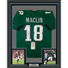 Framed Autographed/Signed Jeremy Maclin 35x39 Philadelphia Green Football Jersey JSA COA