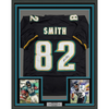 Framed Autographed/Signed Jimmy Smith 35x39 Jacksonville Black Football Jersey Beckett BAS COA by Hall of Fame Sports Memorabilia
