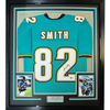 Framed Autographed/Signed Jimmy Smith 35x39 Jacksonville Teal Football Jersey PSA/DNA COA by Hall of Fame Sports Memorabilia