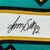 Framed Autographed/Signed Jimmy Smith 35x39 Jacksonville Teal Football Jersey PSA/DNA COA by Hall of Fame Sports Memorabilia