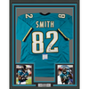 Framed Autographed/Signed Jimmy Smith 35x39 Jacksonville Teal Football Jersey PSA/DNA COA