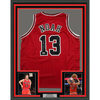 Framed Autographed/Signed Joakim Noah 35x39 Chicago Red Basketball Jersey Beckett BAS COA by Hall of Fame Sports Memorabilia