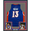 Framed Autographed/Signed Joakim Noah 35x39 Florida Blue College Basketball Jersey Beckett BAS COA by Hall of Fame Sports Memorabilia