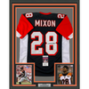 Framed Autographed/Signed Joe Mixon 35x39 Cincinnati Black Football Jersey JSA COA #2