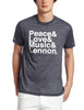 John Lennon Peace Love Music [T-Shirt] by Rock Band Apparel