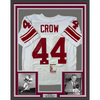 Framed Autographed/Signed John David Crow 35x39 57 Heisman Texas A&M White College Football Jersey JSA COA