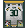 Framed Autographed/Signed John Kuhn 35x39 Green Bay White Football Jersey PSA/DNA COA