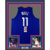 Framed Autographed/Signed John Wall 35x39 Los Angeles Blue Basketball Jersey JSA COA