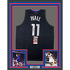 Framed Autographed/Signed John Wall 35x39 Los Angeles Black Basketball Jersey JSA COA
