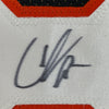 Framed Autographed/Signed Chad Johnson 35x39 Ochocinco Cincinnati Black Retro Football Jersey JSA COA