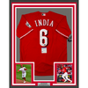 Framed Autographed/Signed Jonathan India 35x39 2021 NL ROY Cincinnati Red Baseball Jersey JSA COA