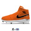 "Orange Force OW" Jordan 1 Retro Cleats