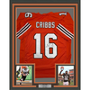 Framed Autographed/Signed Josh Cribbs 35x39 Cleveland Football Orange Jersey JSA COA by Hall of Fame Sports Memorabilia