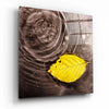Yellow Leaf Glass Wall Art by Insigneart USA