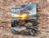 Sunset on the Beach Glass Wall Art by Insigneart USA