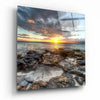 Sunset on the Beach Glass Wall Art by Insigneart USA