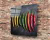 Colored Peppers Glass Wall Art by Insigneart USA