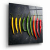 Colored Peppers Glass Wall Art by Insigneart USA